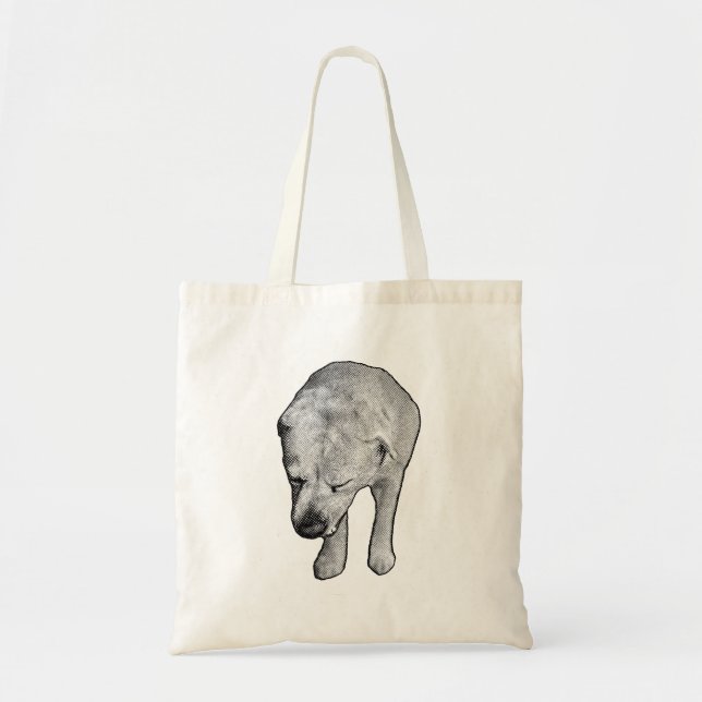 Tote Bag Gras Labrador Strid with Snow Touch (Devant)