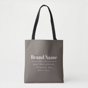 Tote Bag Gras moderne foncé & clair Beige Marque ou Entrepr