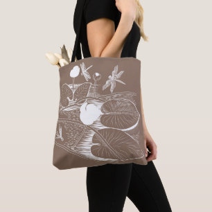 Tote Bag Gravure de nénuphars