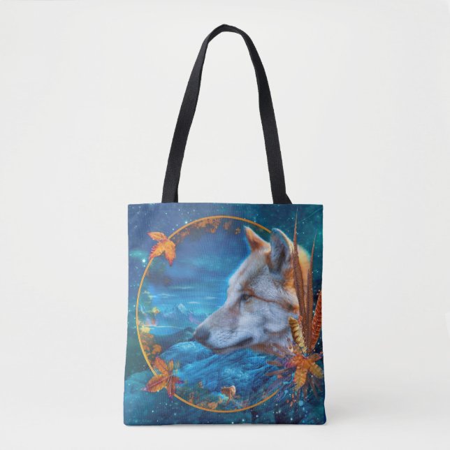 Tote Bag Gray Wolf LA GRANDE QUÊTE (Devant)