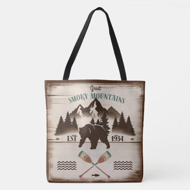 Tote Bag Great Smoky Mountains, TN ours (Devant)