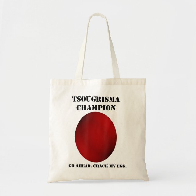 Tote Bag Grec Orthodoxe Pâques Funky oeuf rouge (Devant)