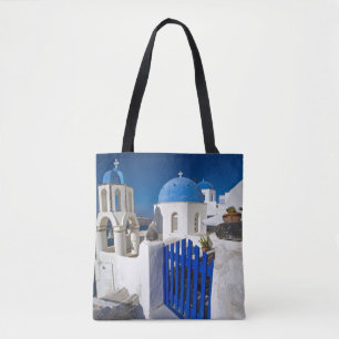 Tote Bag Grèce et île grecque de Santorin ville d'Oia 3