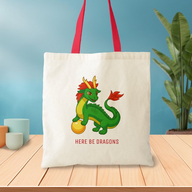 Tote Bag Green Chinese Dragon (Créateur téléchargé)
