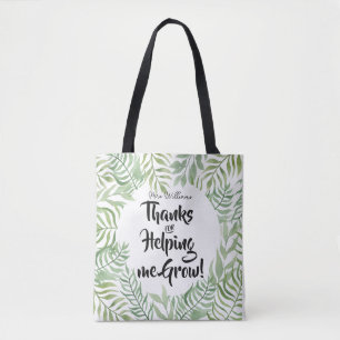 Tote Bag Green leaf Merci de m'aider à faire pousser le ca