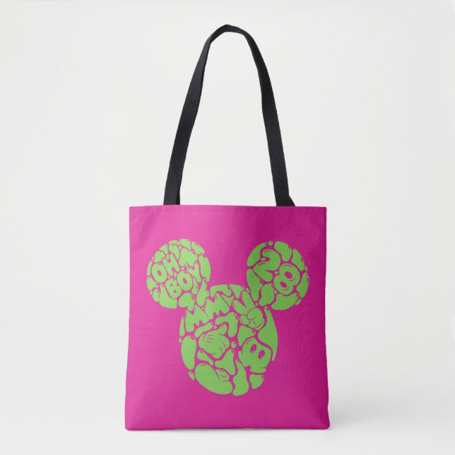 Tote Bag Green Mickey Mouse Liquid Icon (Devant)