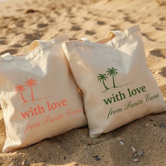 Tote Bag Green Punta Cana Your Destination Wedding Welcome (Créateur téléchargé)