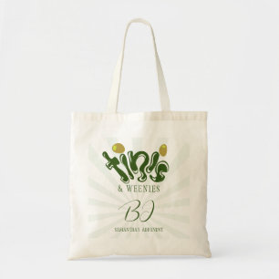Tote Bag Green Weenies & Tinis Martini Bachelorette Party