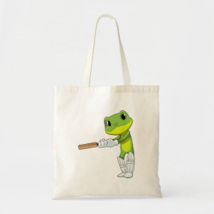 Tote Bag Grenouille au cricket avec chauve-souris de cricke