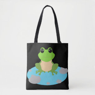 Tote Bag grenouille dans l'étang