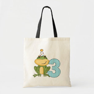 Tote Bag Grenouille de fête 3e anniversaire T-shirts et cad