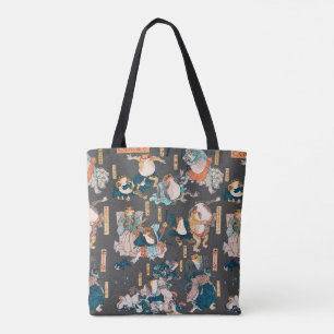 Tote Bag Grenouille japonaise ukiyo-e Froggies