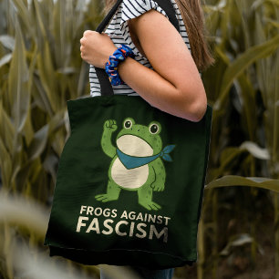 Tote Bag Grenouilles Contre le Fascisme Manifestation de Gr