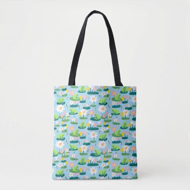 Tote Bag Grenouilles et coussinets de Lily mignonnes person (Devant)