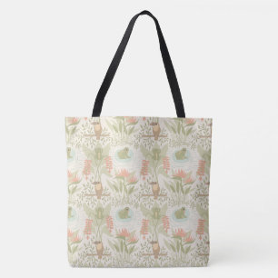 Tote Bag Grenouilles et oiseaux de la jungle douce