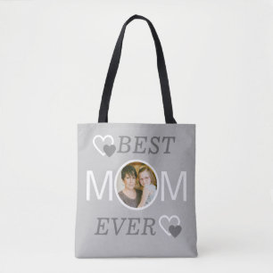 Tote Bag Grey Meilleure maman Jamais Personnalisé Fête de