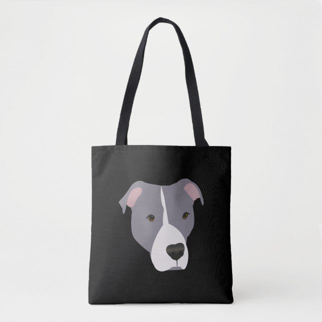 Tote Bag Grey Pitbull (Devant)