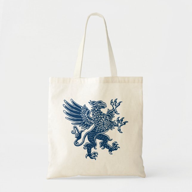 Tote Bag Griffin - Style bleu Indigo (Devant)
