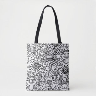 Tote Bag Griffonnage 2 de fleur