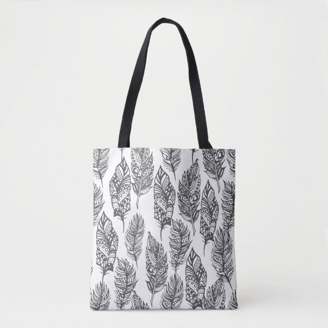 Tote Bag Griffonnage doux 2 de plumes (Devant)