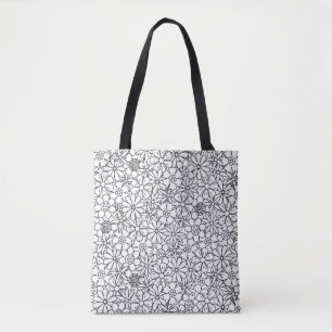 Tote Bag Griffonnage floral 2