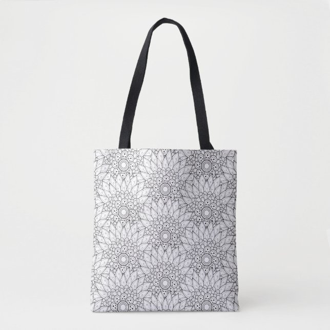 Tote Bag Griffonnage floral 2 de jardin (Devant)