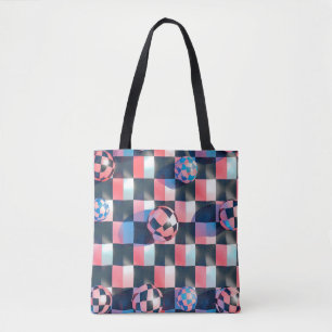 Tote Bag Grille de tableau de bord 3D avec Motif de sphères
