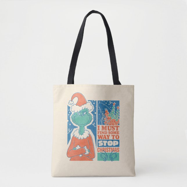 Tote Bag Grille | Stop Christmas Vintage Graphic (Devant)