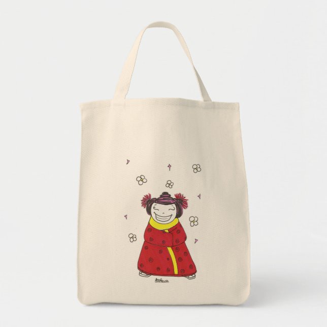 Tote Bag Grimacerie de la fille (Devant)