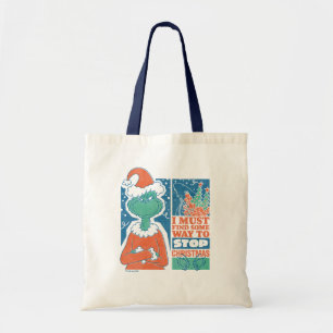 Tote Bag Grinch Arrêtez Noël Graphique Vintage
