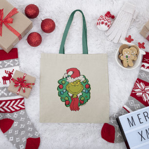 Tote Bag Grinch   Couronne de Noël