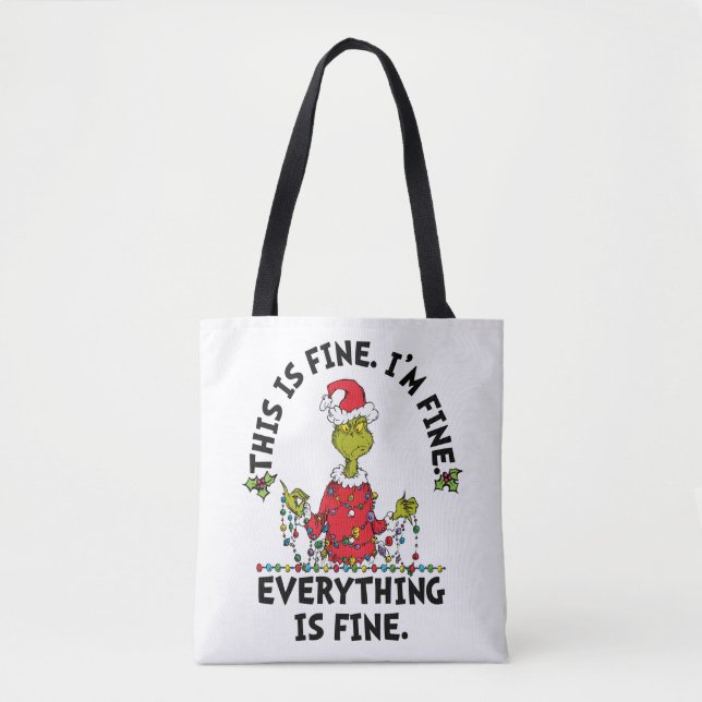 Tote Bag Grinch | Everything is Fine (Devant)