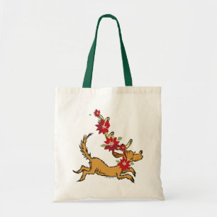 Tote Bag Grinch   Max Poinsettia de Noël
