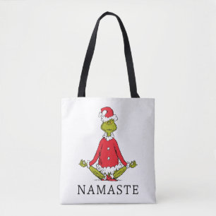 Tote Bag Grinch   Namaste Père Noël