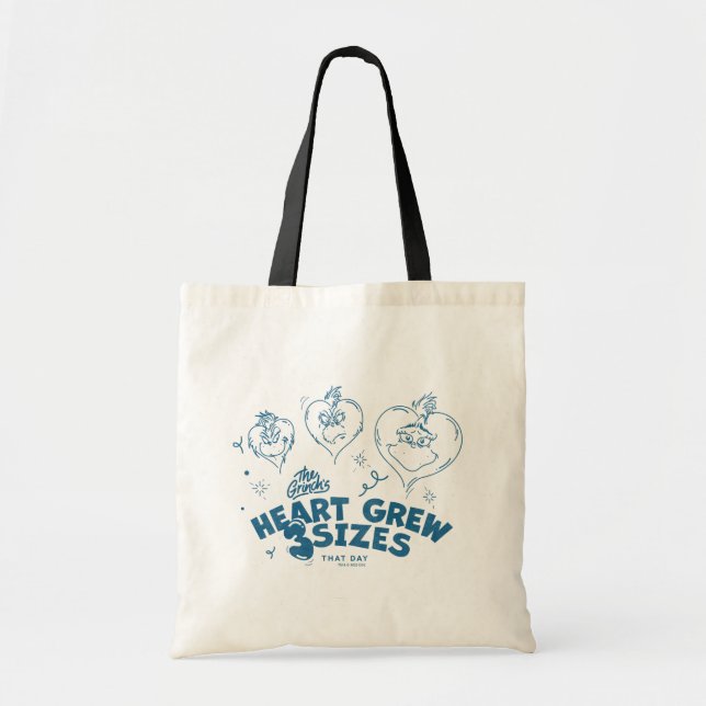 Tote Bag Grinch's Heart Grew 3 Tailles (Devant)