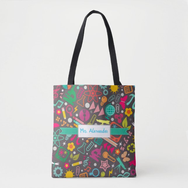 Tote Bag Gris de professeur d'étudiant de Fourre-tout (Devant)