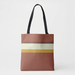 Tote Bag Gris design naturel brun vert ocre sur brun