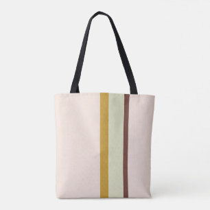 Tote Bag Gris design naturel rose brun vert
