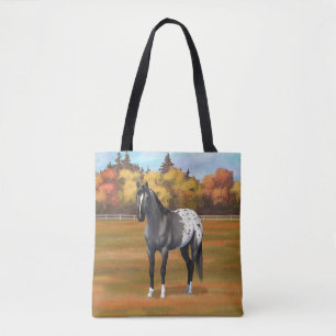 Tote Bag Gris Grulla Appaloosa Quartier Horse Stallion