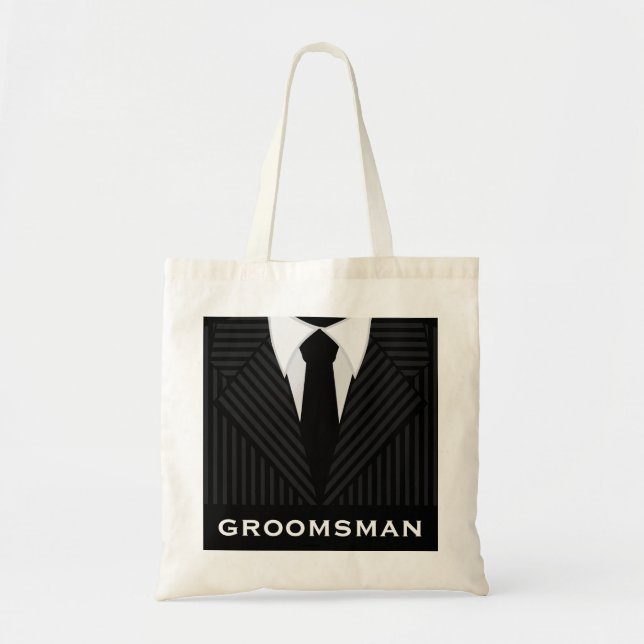 Tote Bag Groomsman Wedding Party Budget Bags mortes (Devant)