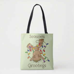 Tote Bag Groot blotti dans les lumières des fêtes