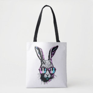 Tote Bag Groovi Lapin Face Lapin Avec Lunettes De Soleil Pâ
