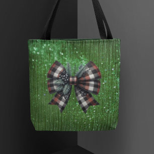 Tote Bag Gros cabot noir brillant vert