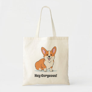 Tote Bag Gros Chiot Corgi - Hey Corgeous