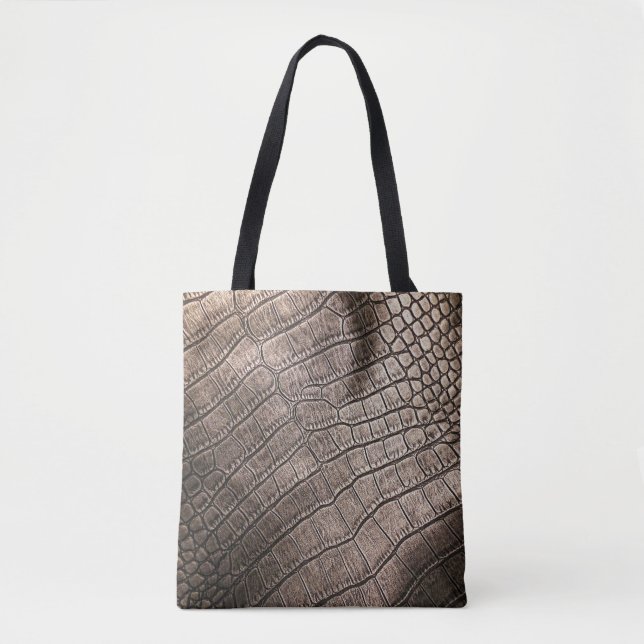 Tote Bag Gros plan en cuir élégant : Motif texturé (Devant)