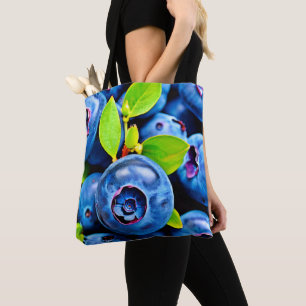 Tote Bag Gros plan sur les bleuets frais