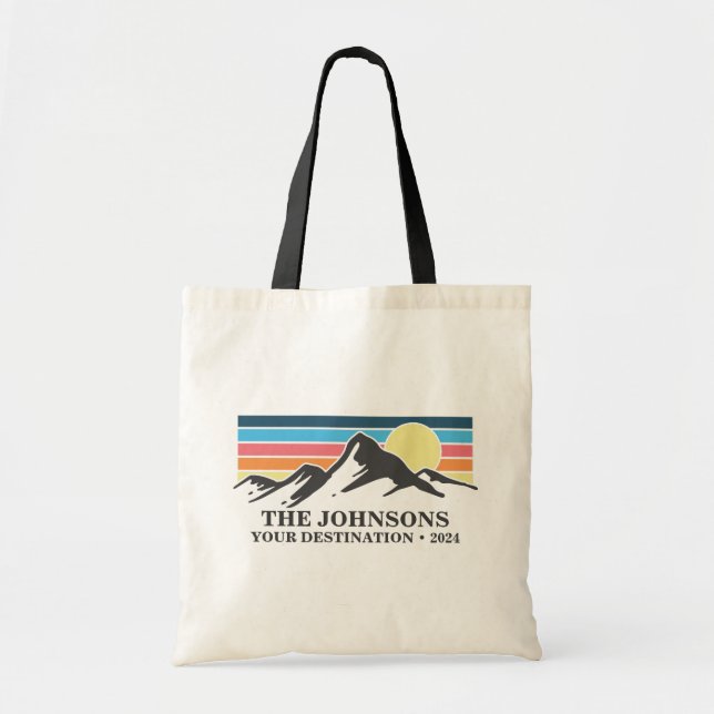Tote Bag Groupe Camping familial sur mesure (Devant)