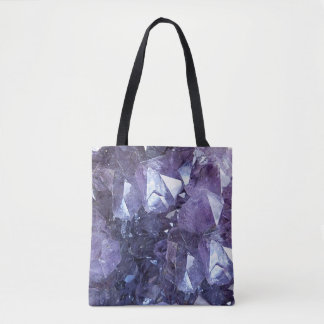Tote Bag Groupe de cristal d'améthyste