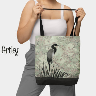 Tote Bag Grue japonaise en fleurs de cerisier