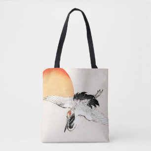 Tote Bag Grue volante par Kōno Bairei